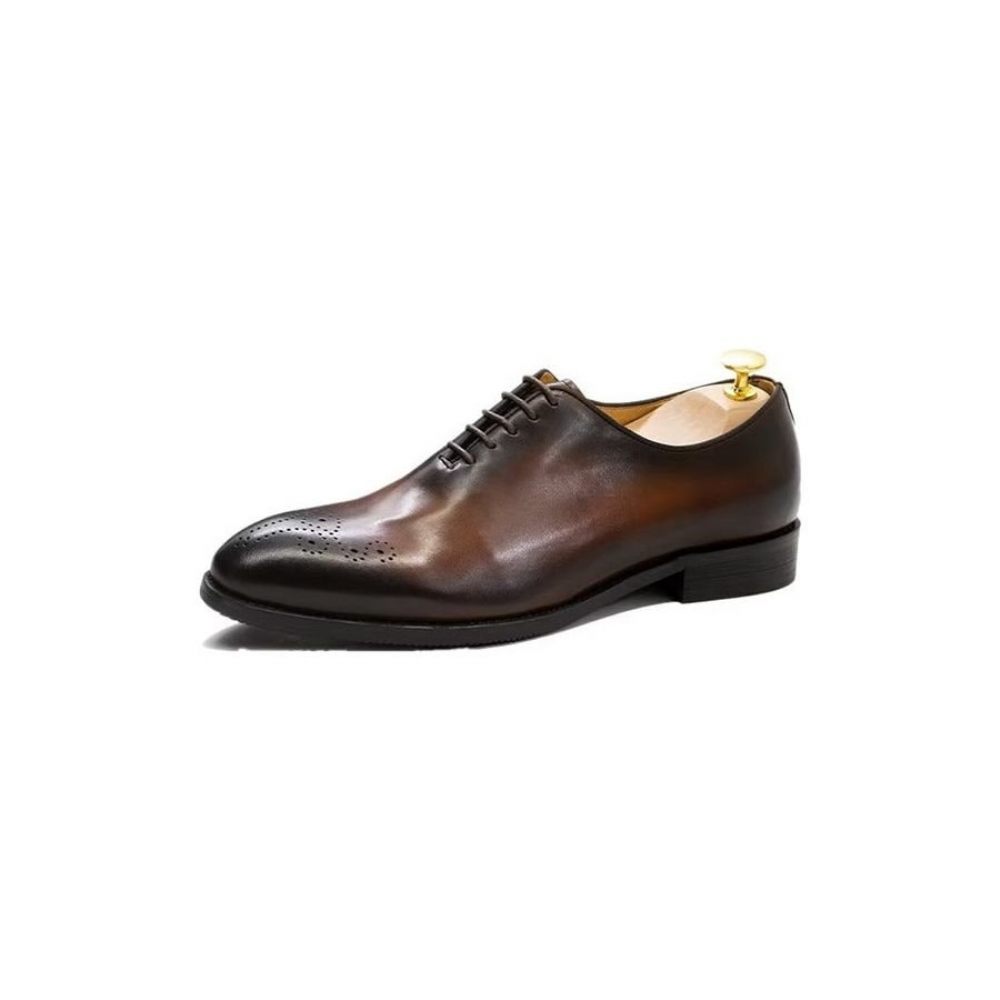 Chaussures Formelles Pour Hommes Cuir Exquis - Café