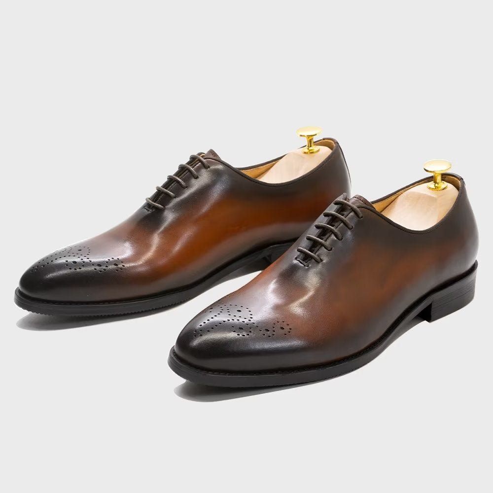 Chaussures Formelles Pour Hommes Cuir Exquis - Café