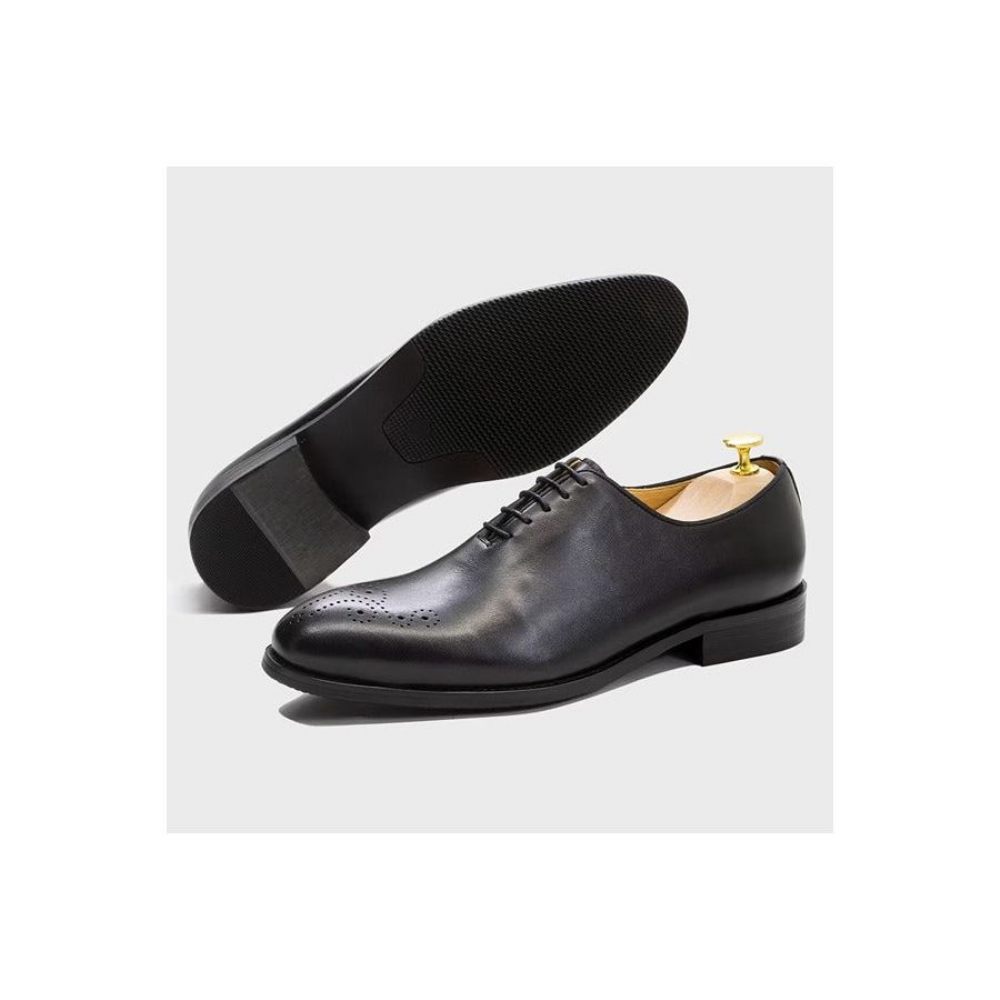 Chaussures Formelles Pour Hommes Cuir Exquis - Noir