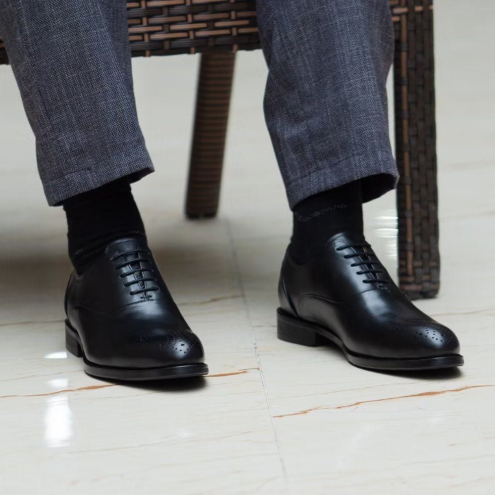 Chaussures Formelles Pour Hommes Cuir Exquis - Noir