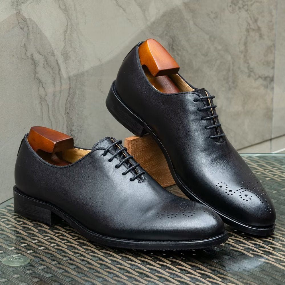 Chaussures Formelles Pour Hommes Cuir Exquis - Noir