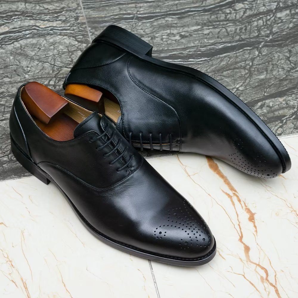 Chaussures Formelles Pour Hommes Cuir Exquis - Noir