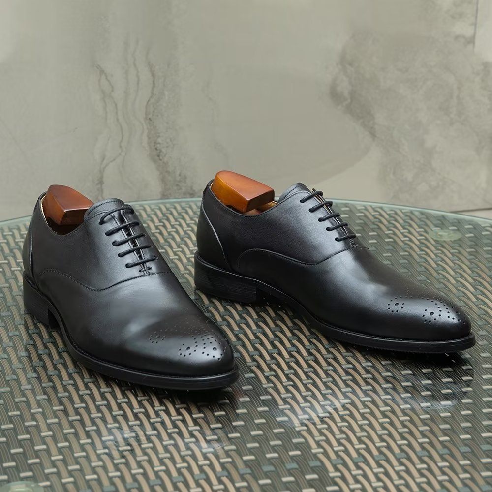 Chaussures Formelles Pour Hommes Cuir Exquis - Noir