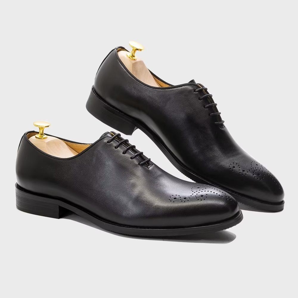 Chaussures Formelles Pour Hommes Cuir Exquis - Noir