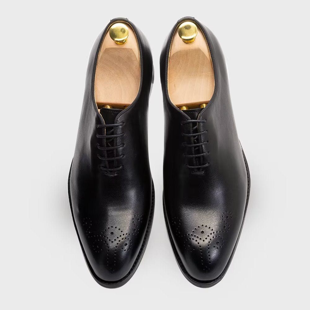 Chaussures Formelles Pour Hommes Cuir Exquis - Noir