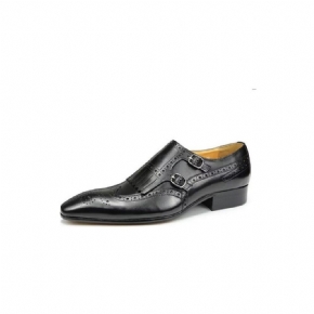 Chaussures Formelles Pour Hommes Cuir Luxe Métal Mariage Élégantes Brogue