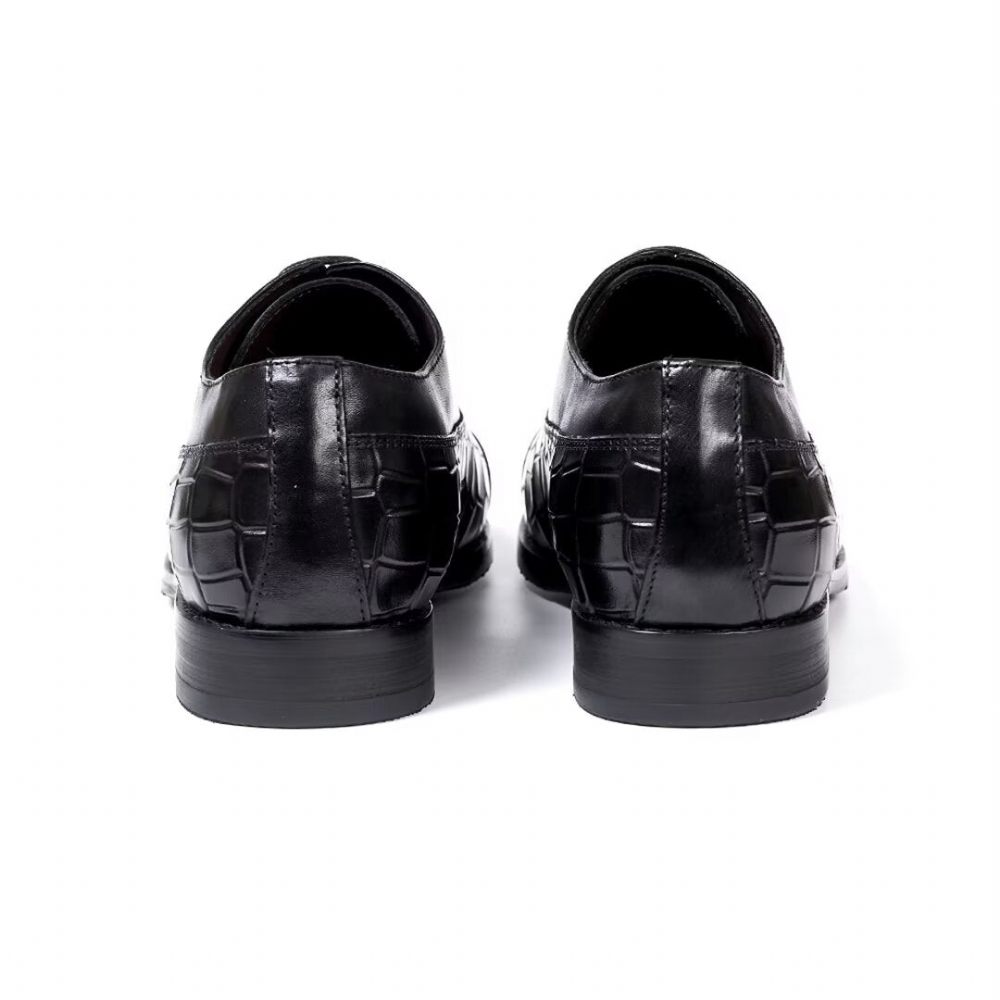 Chaussures Formelles Pour Hommes Cuir Remplies Panache - Noir