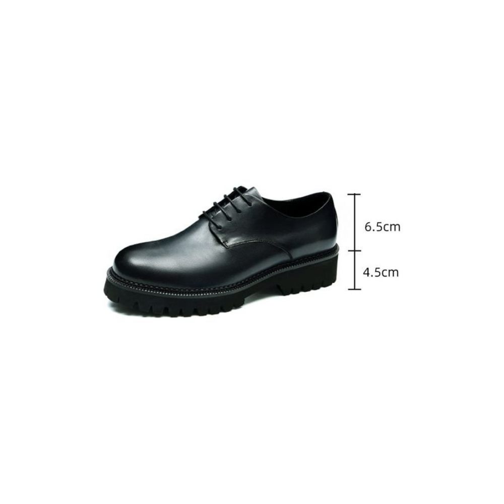 Chaussures Formelles Pour Hommes Cuir Vache À Lacets Richelieu - Noir