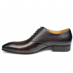 Chaussures Formelles Pour Hommes Cuir Véritable Richelieu Mariage Chic