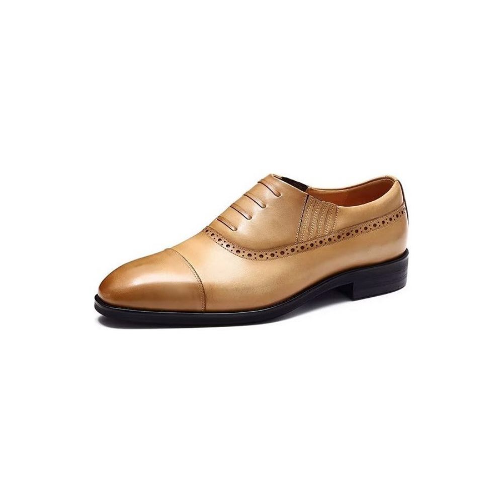 Chaussures Formelles Pour Hommes Décontractées À Lacets Oxford - Marron