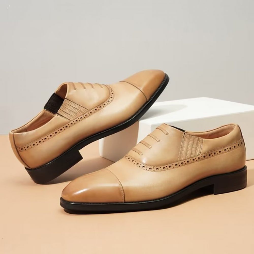 Chaussures Formelles Pour Hommes Décontractées À Lacets Oxford - Marron