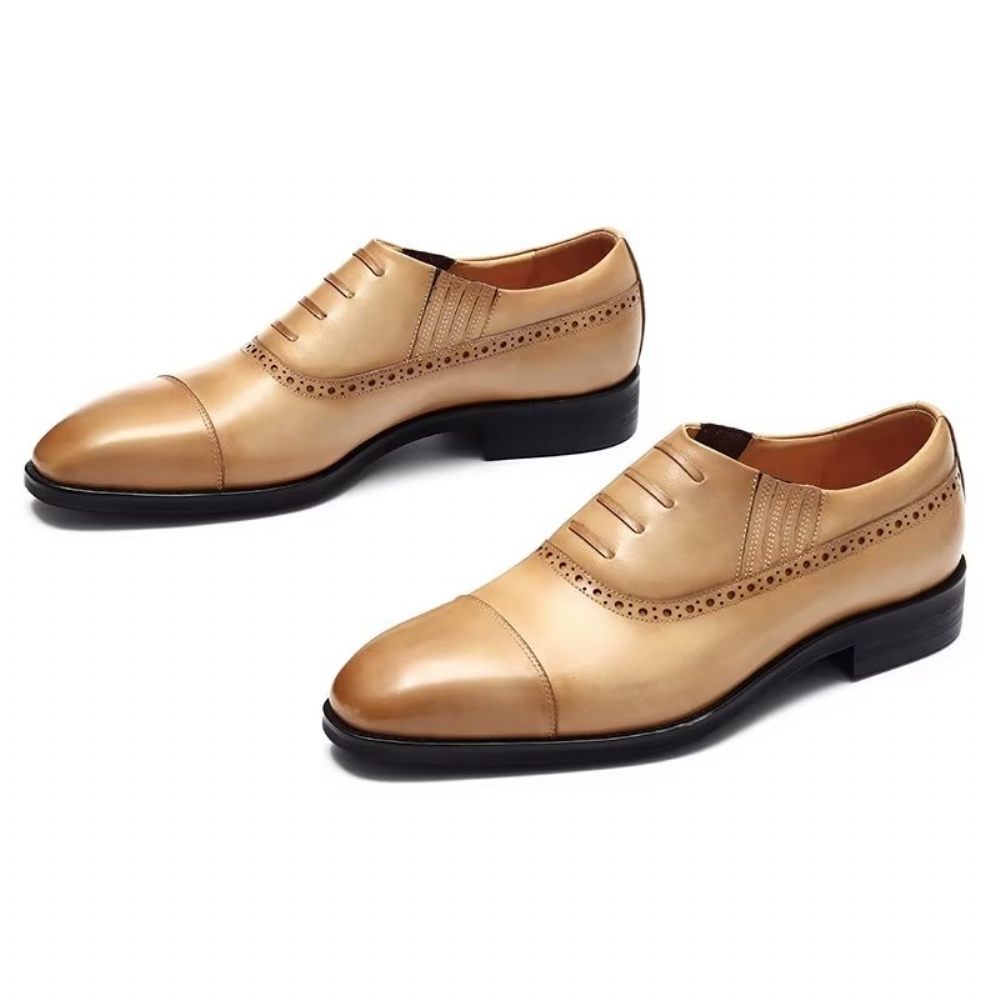 Chaussures Formelles Pour Hommes Décontractées À Lacets Oxford - Marron