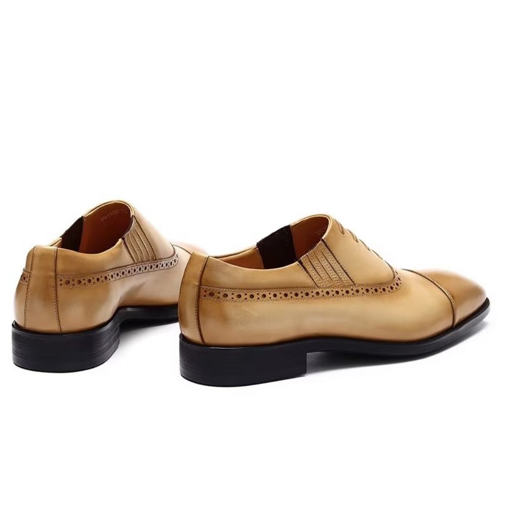 Chaussures Formelles Pour Hommes Décontractées À Lacets Oxford - Marron