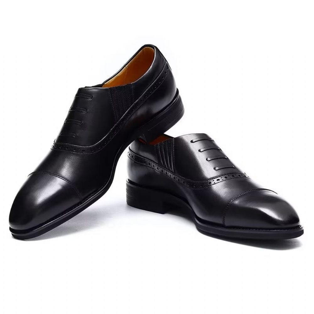 Chaussures Formelles Pour Hommes Décontractées À Lacets Oxford - Noir