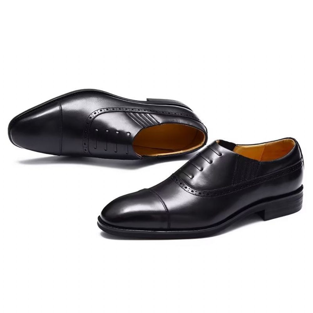 Chaussures Formelles Pour Hommes Décontractées À Lacets Oxford - Noir