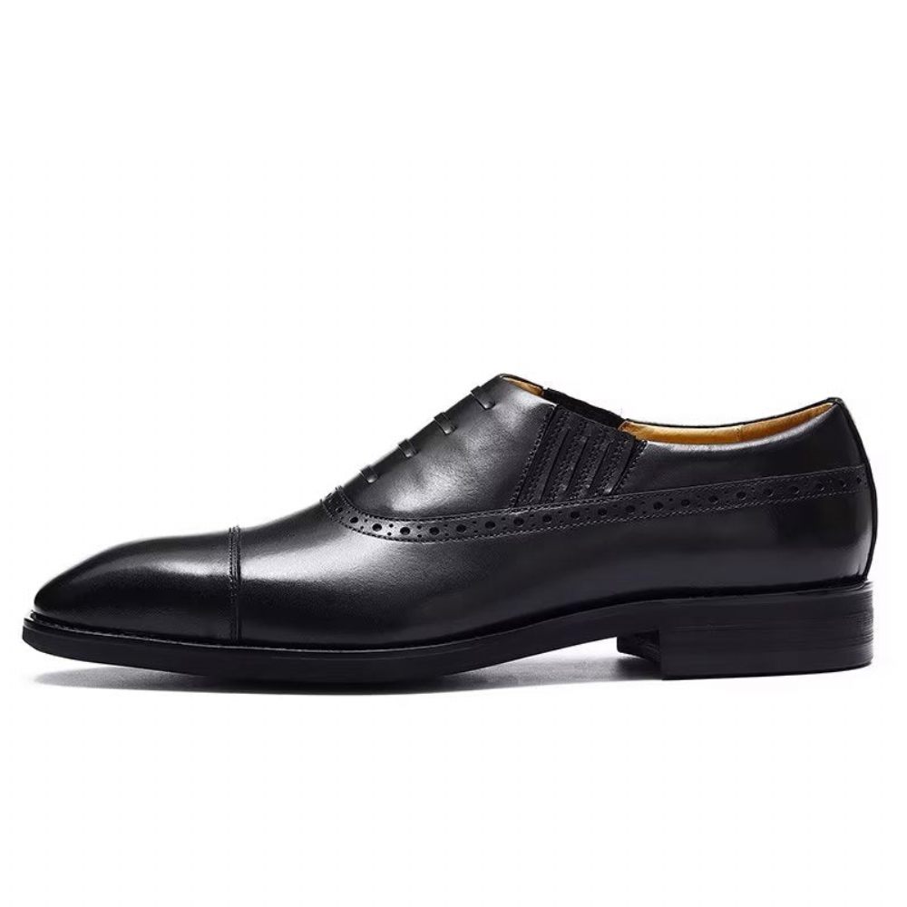 Chaussures Formelles Pour Hommes Décontractées À Lacets Oxford - Noir