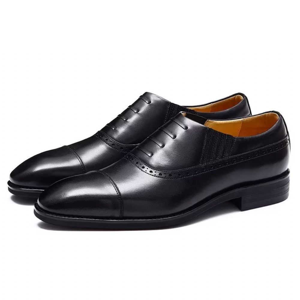 Chaussures Formelles Pour Hommes Décontractées À Lacets Oxford - Noir