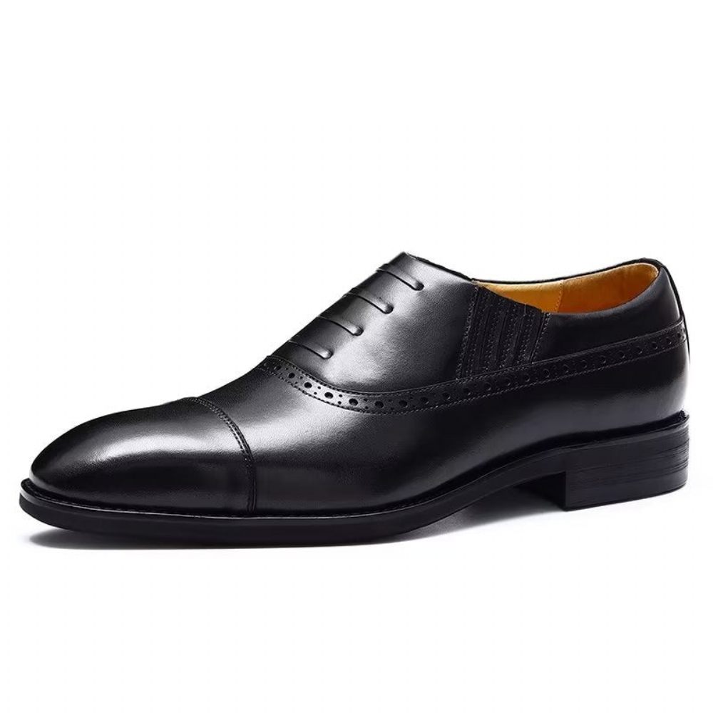 Chaussures Formelles Pour Hommes Décontractées À Lacets Oxford - Noir