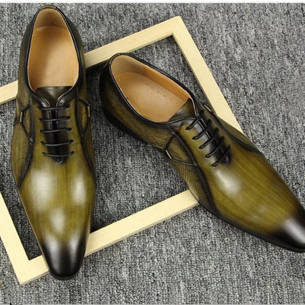 Chaussures Formelles Pour Hommes Deluxe Leather Chicopulent Nuptial Brogues - Vert