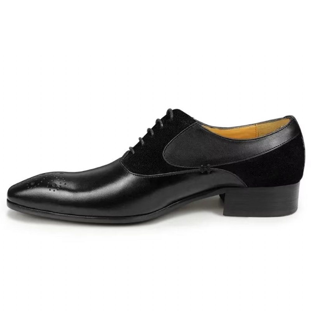 Chaussures Formelles Pour Hommes Deluxe Nuptial Oxford Modishopulence Brogue Shoes - Noir