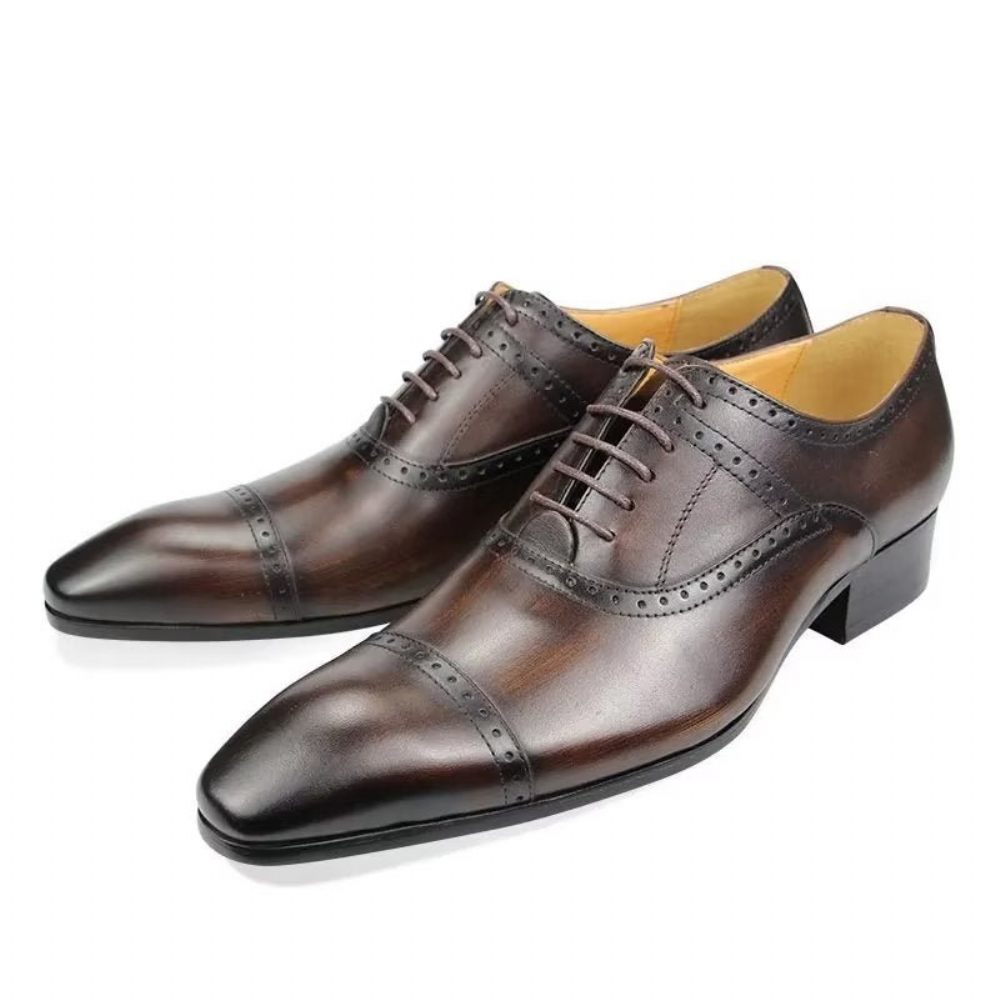 Chaussures Formelles Pour Hommes Deluxe Oxford Lavishnuptial Brogues - Café