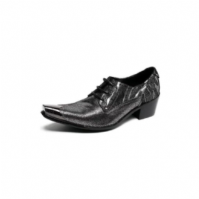 Chaussures Formelles Pour Hommes Derbies À Bout Pointu Cuir Exotique Luxe