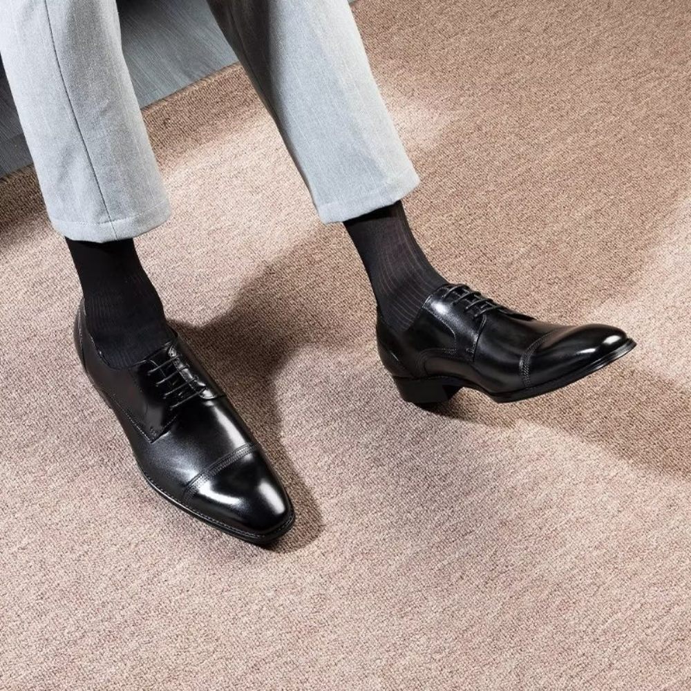 Chaussures Formelles Pour Hommes Derbies Bureau Habillées - Noir