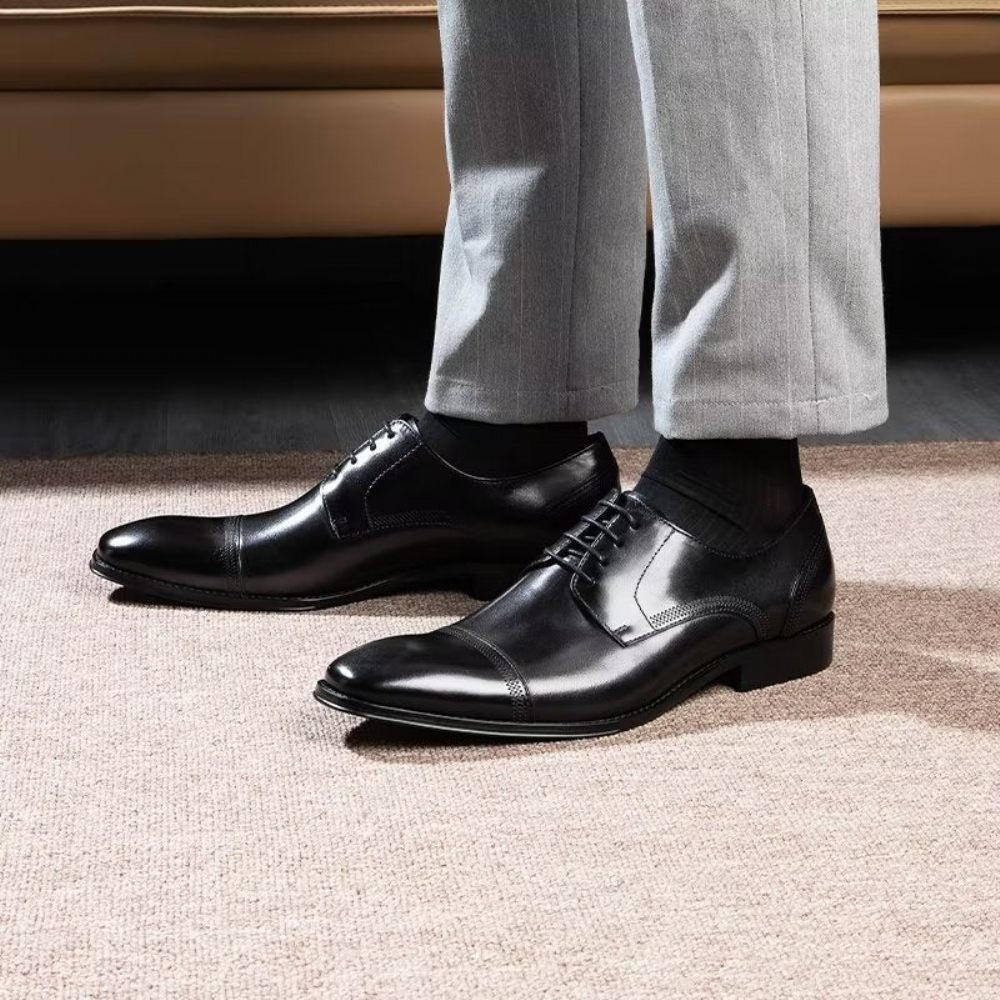 Chaussures Formelles Pour Hommes Derbies Bureau Habillées - Noir