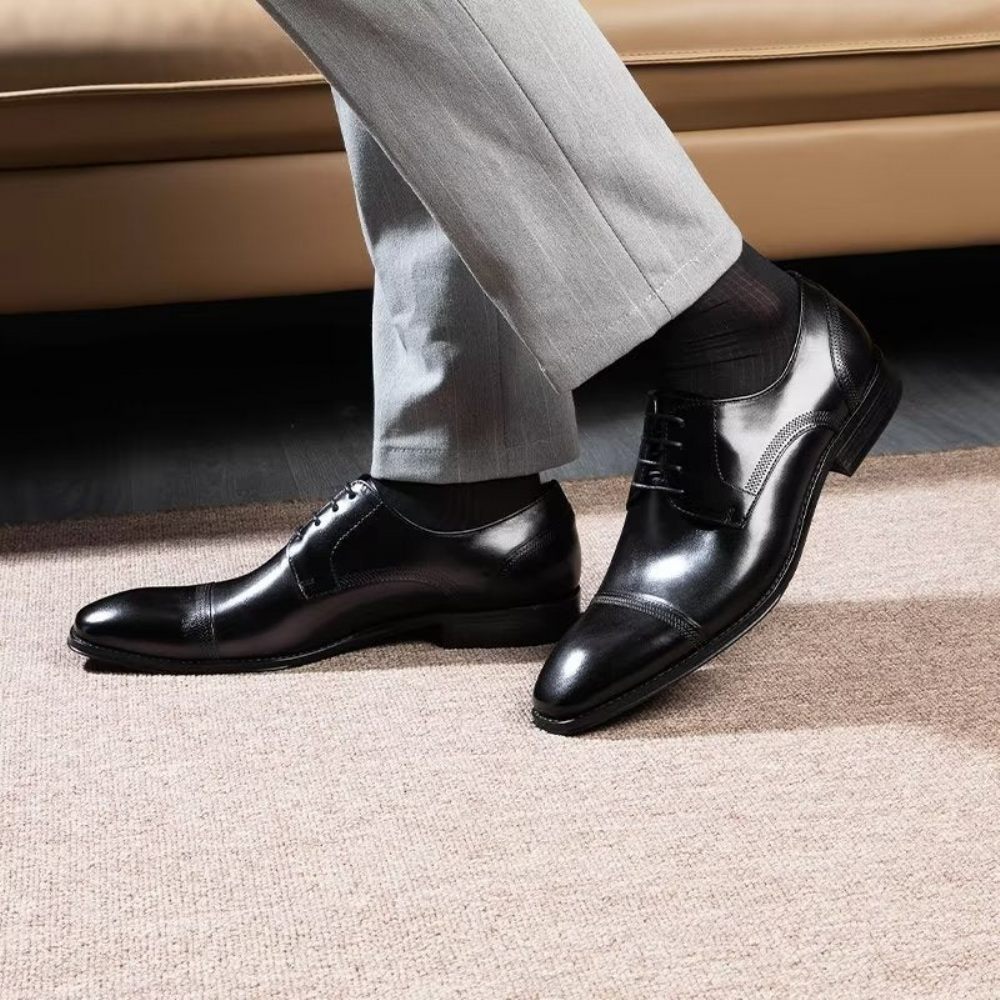 Chaussures Formelles Pour Hommes Derbies Bureau Habillées - Noir