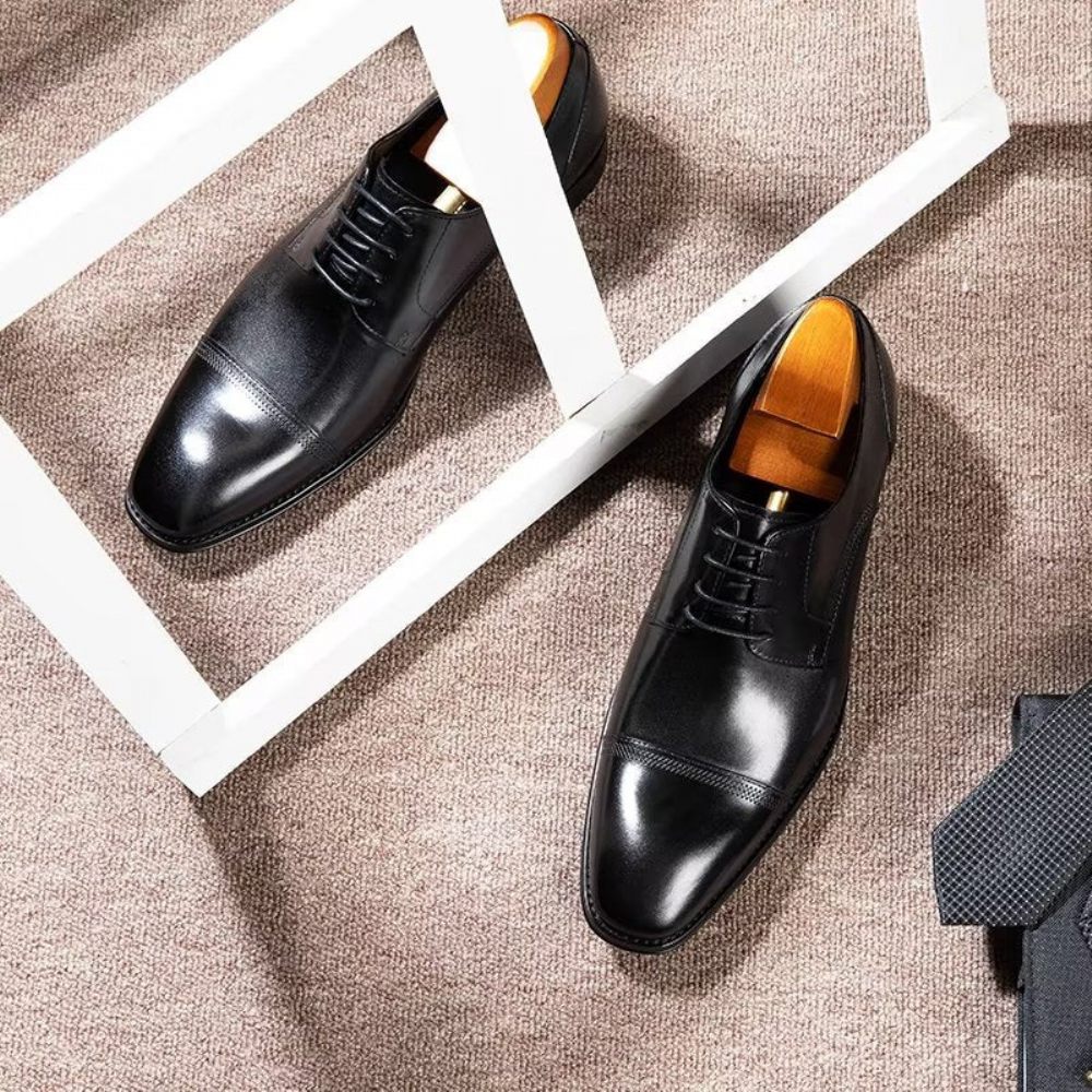 Chaussures Formelles Pour Hommes Derbies Bureau Habillées - Noir