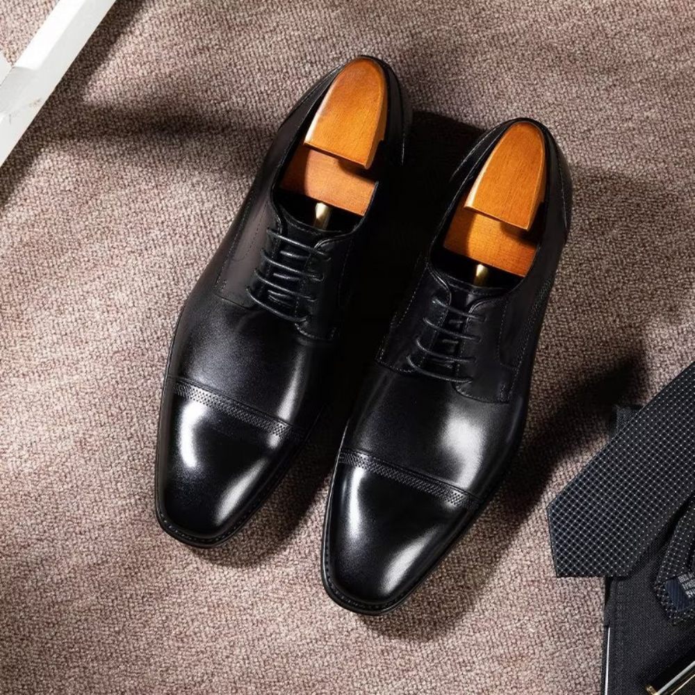 Chaussures Formelles Pour Hommes Derbies Bureau Habillées - Noir