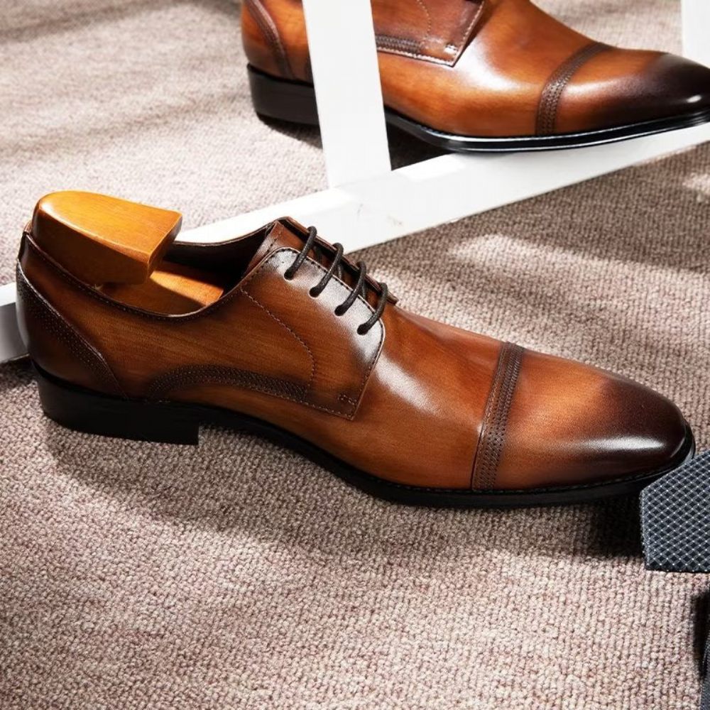 Chaussures Formelles Pour Hommes Derbies Bureau Habillées - Café