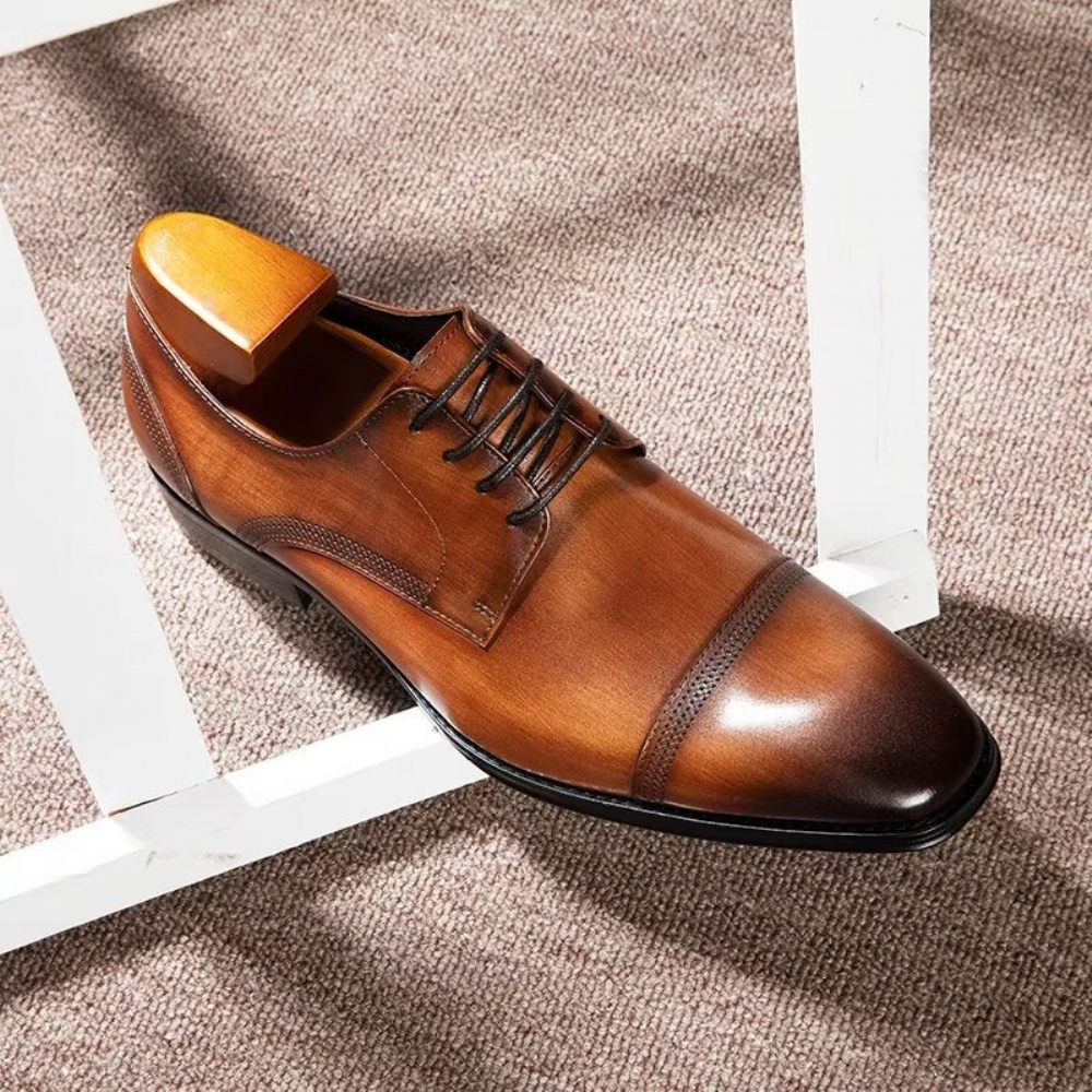 Chaussures Formelles Pour Hommes Derbies Bureau Habillées - Café