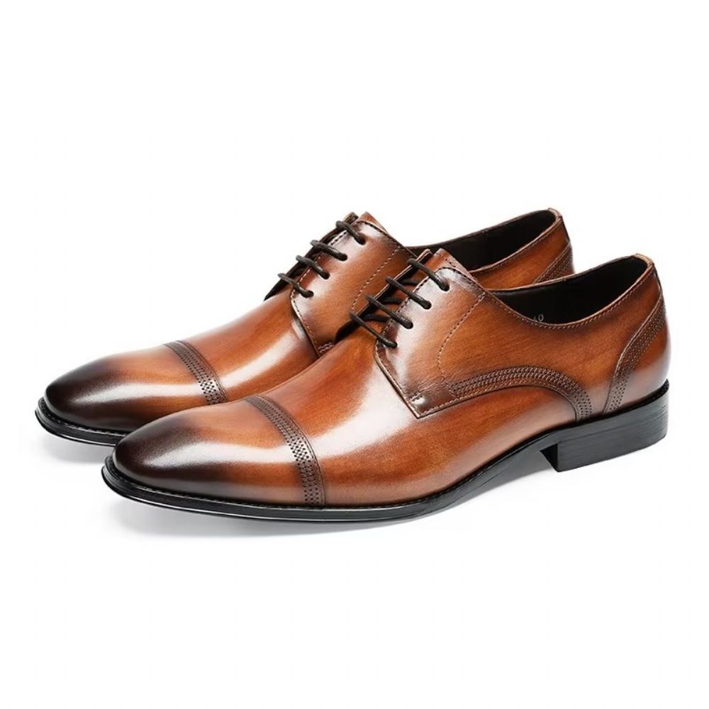 Chaussures Formelles Pour Hommes Derbies Bureau Habillées - Café