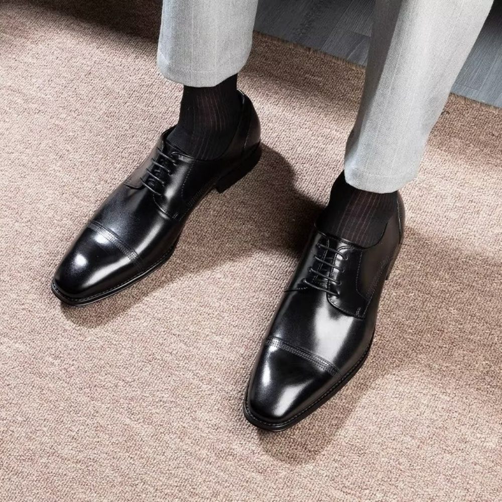 Chaussures Formelles Pour Hommes Derbies Bureau Habillées - Noir