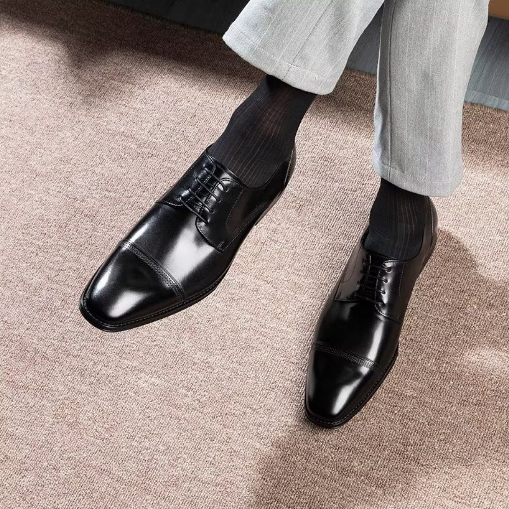 Chaussures Formelles Pour Hommes Derbies Bureau Habillées - Noir