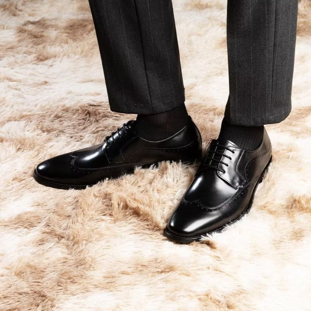 Chaussures Formelles Pour Hommes Derbies Chics Habillées - Noir