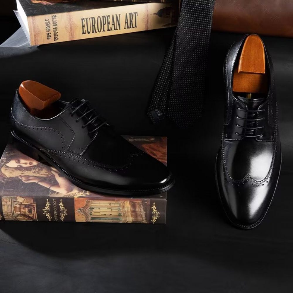 Chaussures Formelles Pour Hommes Derbies Chics Habillées - Noir