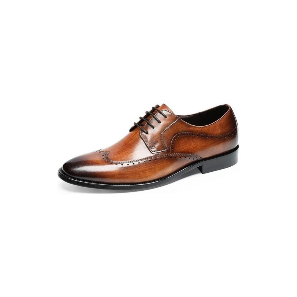 Chaussures Formelles Pour Hommes Derbies Chics Habillées - Café