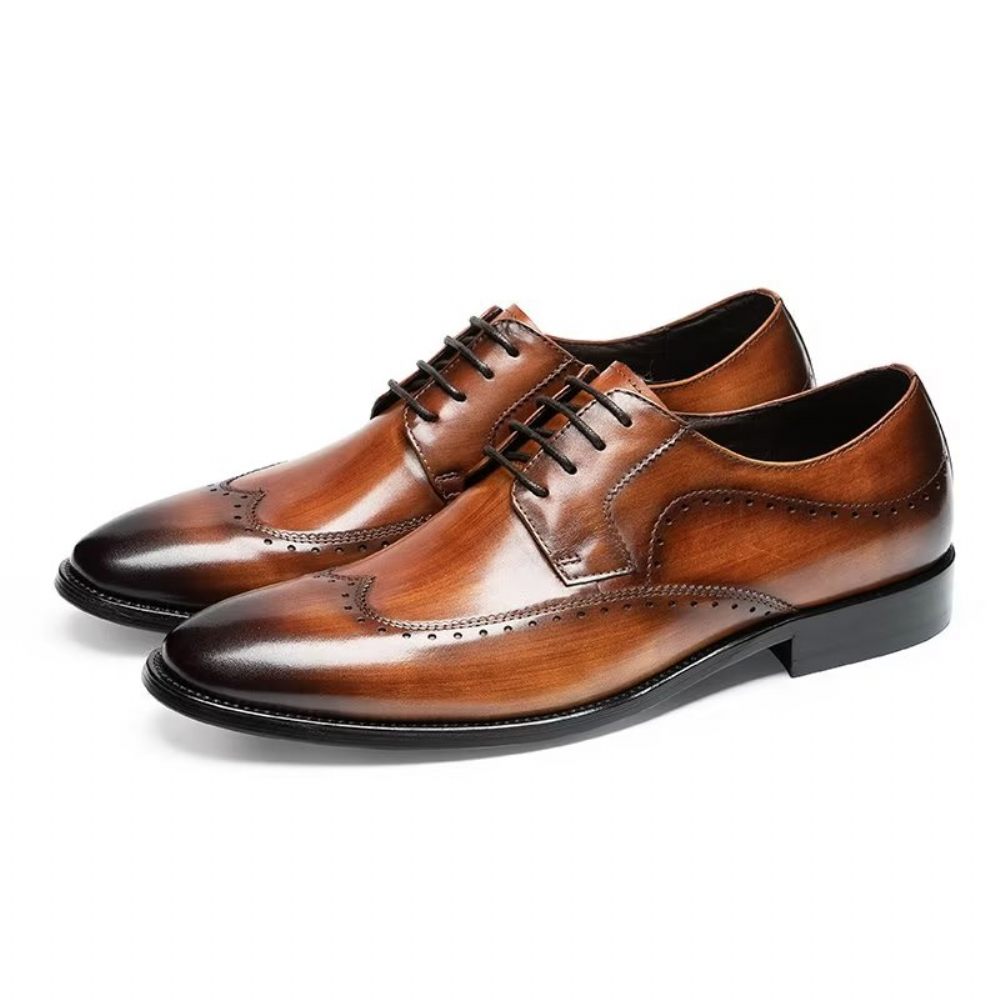 Chaussures Formelles Pour Hommes Derbies Chics Habillées - Café