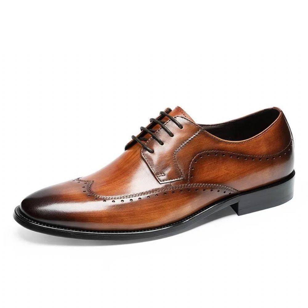 Chaussures Formelles Pour Hommes Derbies Chics Habillées - Café