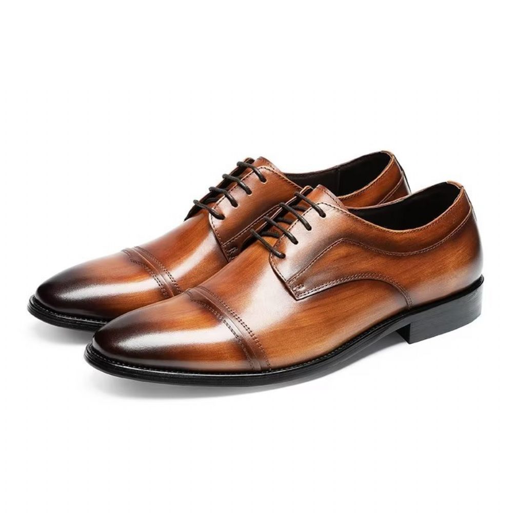 Chaussures Formelles Pour Hommes Derbies Chics Habillées - Café