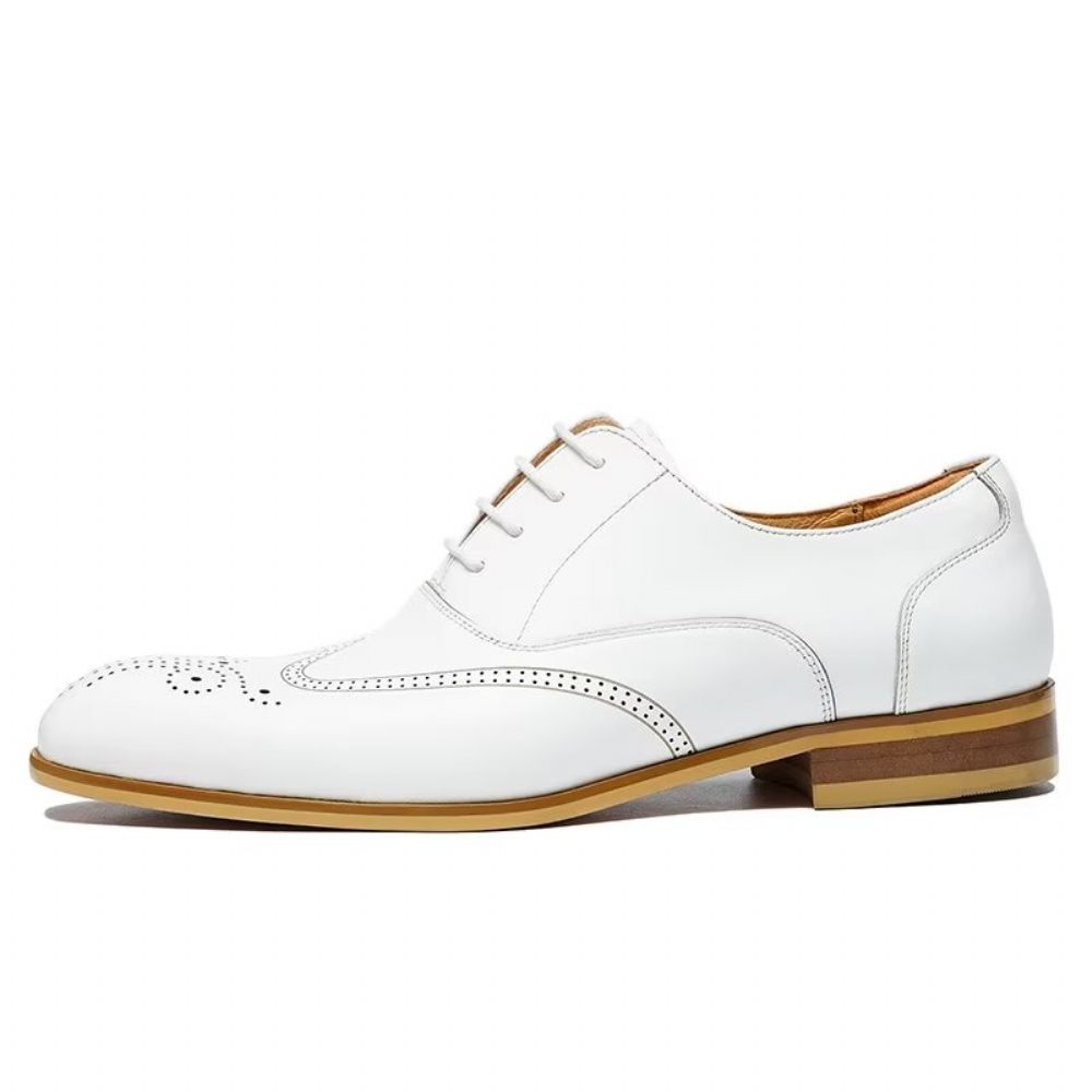 Chaussures Formelles Pour Hommes Derbies À Enfiler Habillées - Blanc