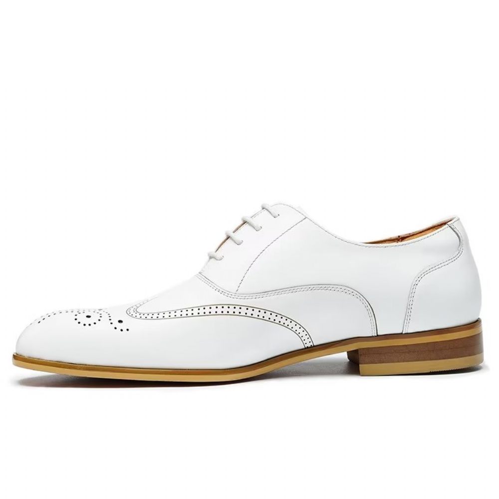 Chaussures Formelles Pour Hommes Derbies À Enfiler Habillées - Blanc