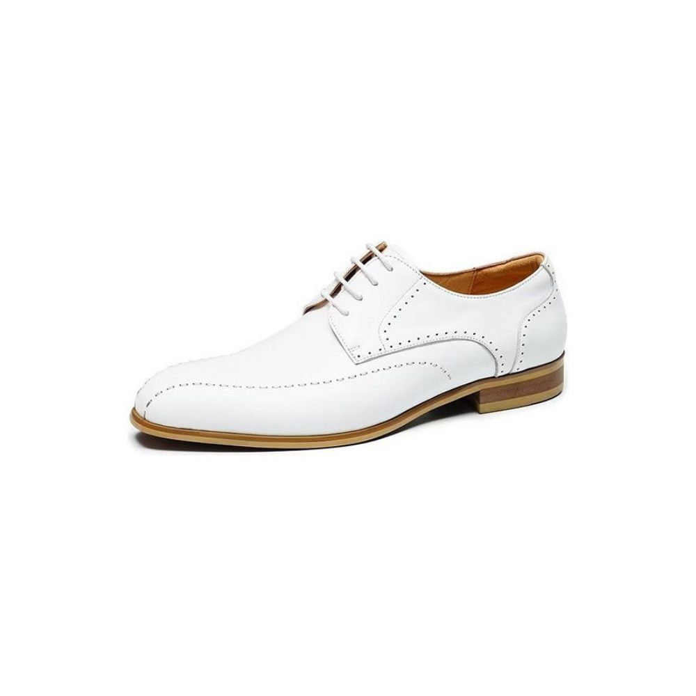 Chaussures Formelles Pour Hommes Derbies À Enfiler Habillées - Blanc 1