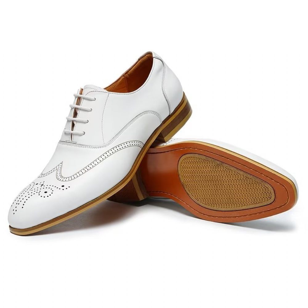 Chaussures Formelles Pour Hommes Derbies À Enfiler Habillées - Blanc