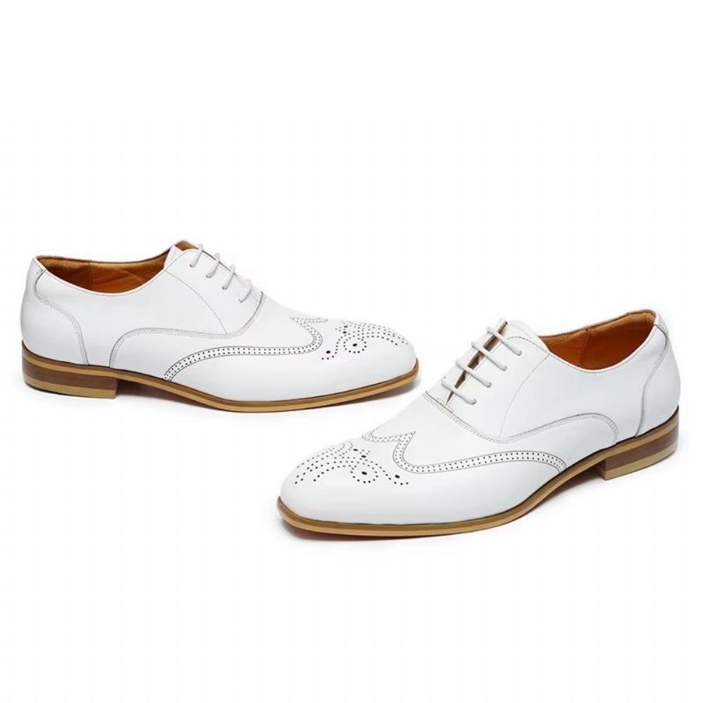 Chaussures Formelles Pour Hommes Derbies À Enfiler Habillées - Blanc