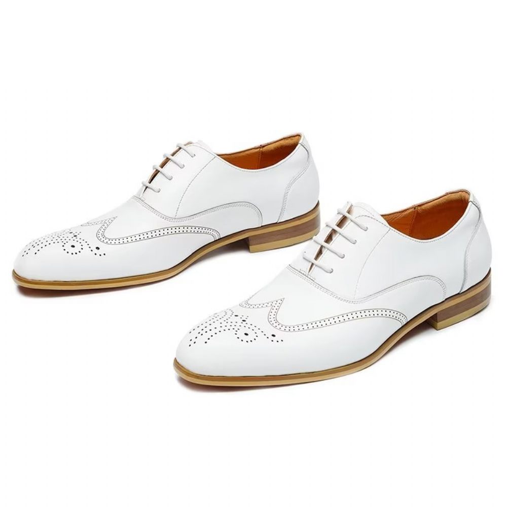 Chaussures Formelles Pour Hommes Derbies À Enfiler Habillées - Blanc