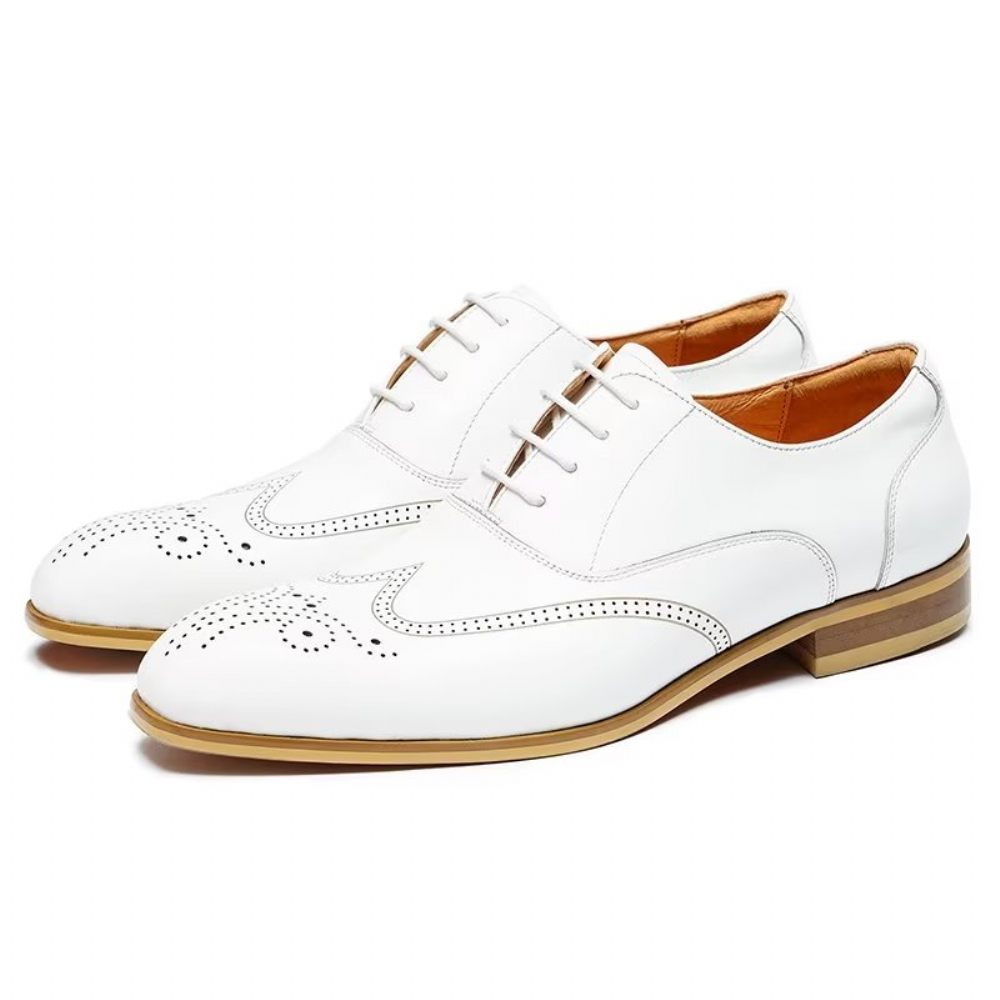 Chaussures Formelles Pour Hommes Derbies À Enfiler Habillées - Blanc