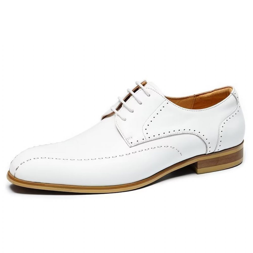 Chaussures Formelles Pour Hommes Derbies À Enfiler Habillées - Blanc 1